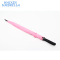 Luxury Quality Business Pongee 190T Long Shaft Automatic Type Custom 70cm Pink Golf Umbrella with Logo Printing